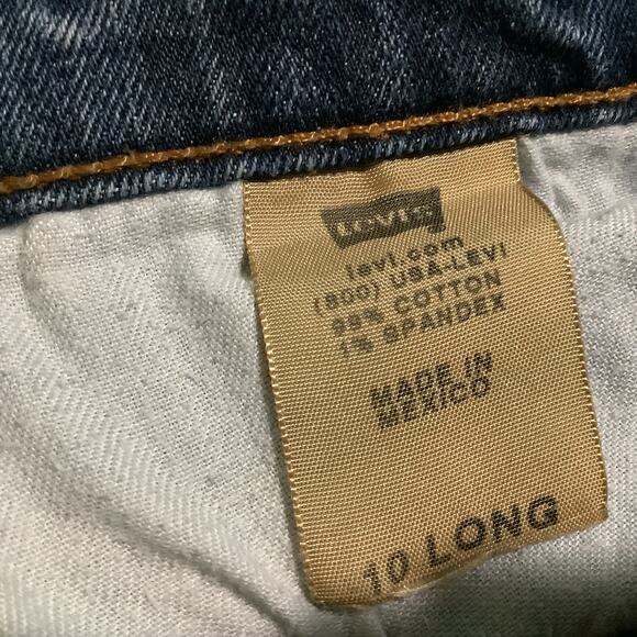 Levi 505 Red Tab Ladies Size 10 Long Blue Jeans - Straight Leg 505 - Picture 12 of 12